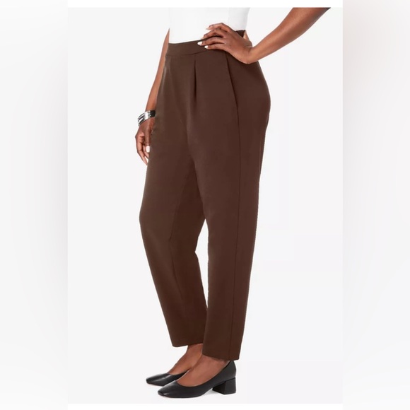 👖Jessica London Women Eggplant Plus Sz Tummy Control Stretch Bootcut Pant  16W - Picture 1 of 7